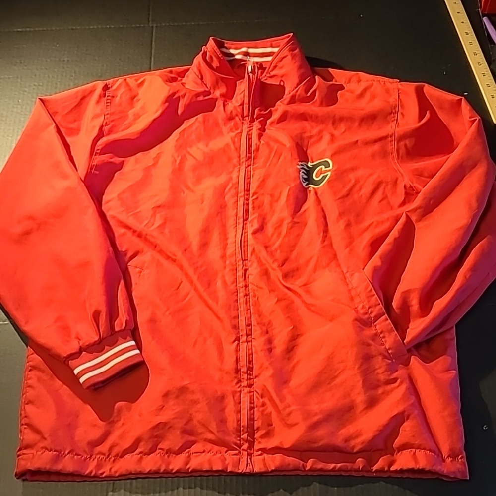 CALGARY FLAMES NHL Jacket with Embroidered Logo